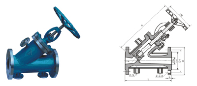 BJ45H、BJ45W 型 PN25~PN40 鋼制保溫夾套直流式截止閥結(jié)構(gòu)圖